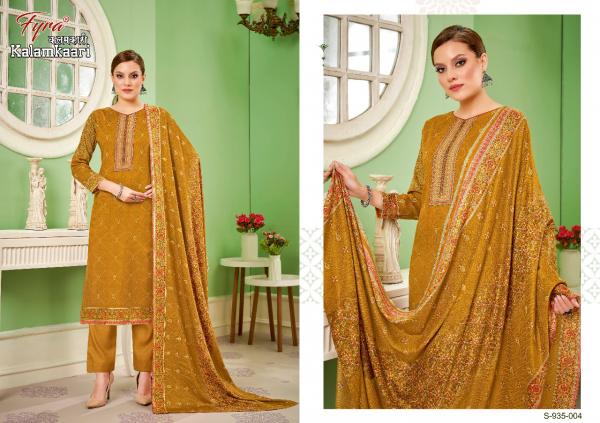 Fyra Kalamkaari Designer Wear Pashmina Designer Dress Material Collection